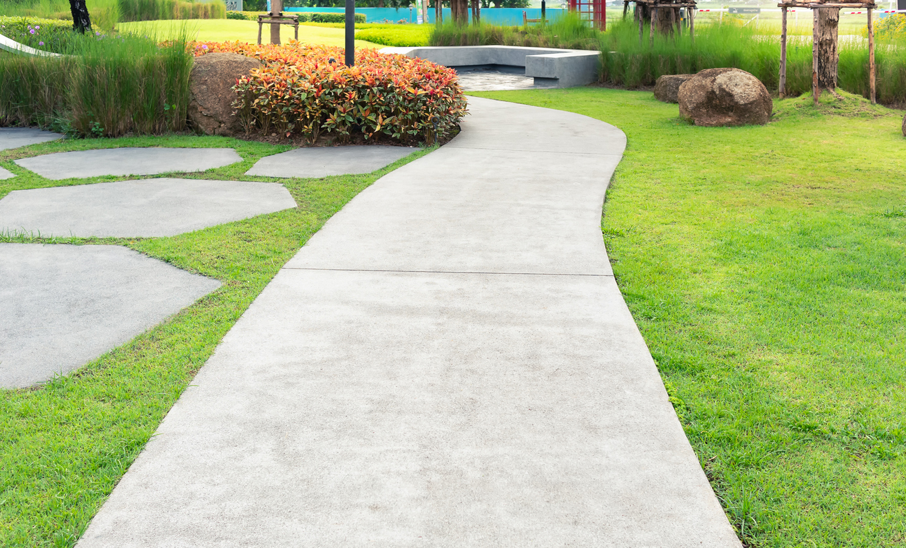 Walkway concrete installation in Buffalo